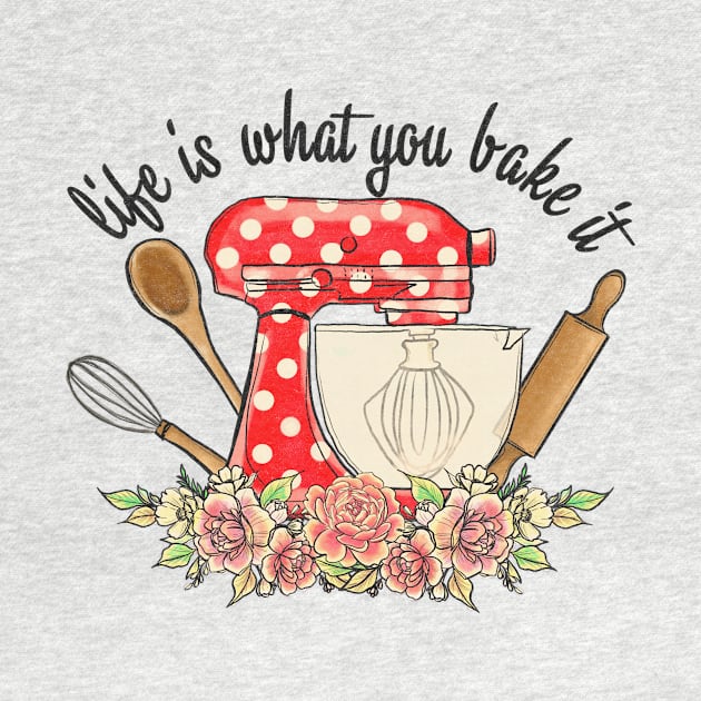 life is what you bake it vintage kitchen art by Ballari